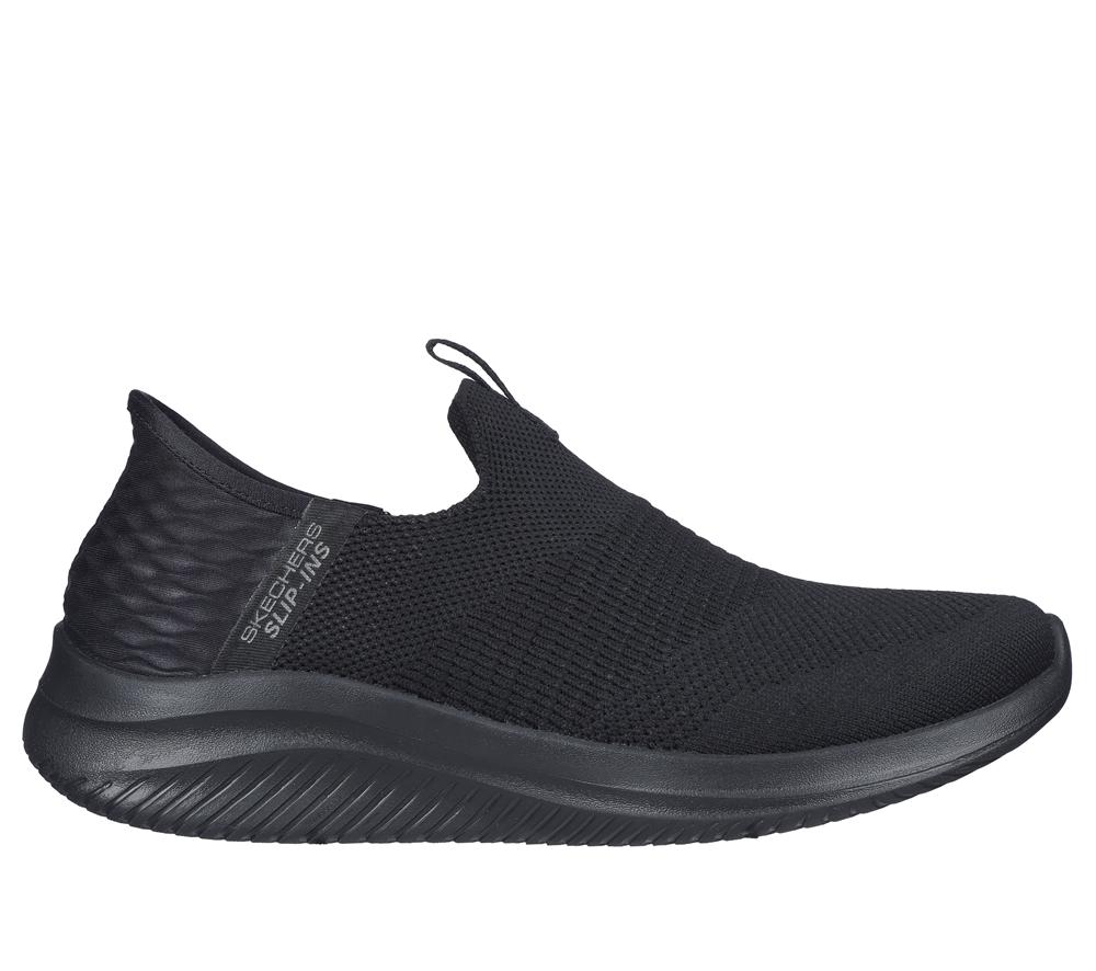 Women Skechers Slip-ins: Ultra Flex 3.0 - Cozy Streak Hands Free Slip Ins Black  USA |  8572-ZDNLQ