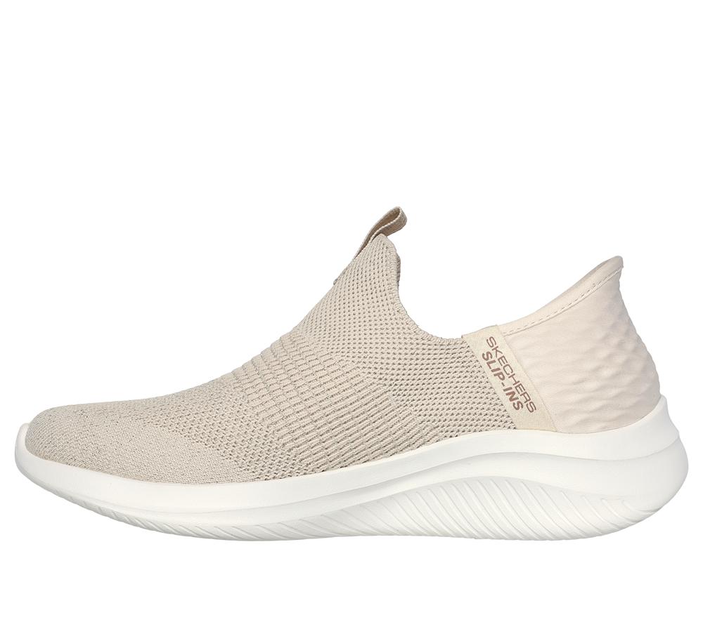 Women Skechers Slip-ins: Ultra Flex 3.0 - Glitter Me Hands Free Slip Ins Natural / Gold  USA |  9847-FQUIR