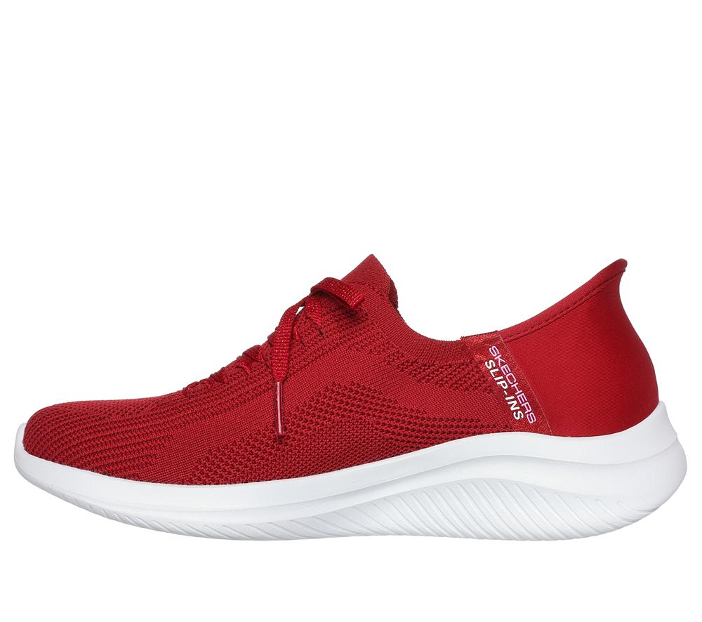 Women Skechers Slip-ins: Ultra Flex 3.0 - Heart Me Hands Free Slip Ins Red  USA |  9185-MDPNE