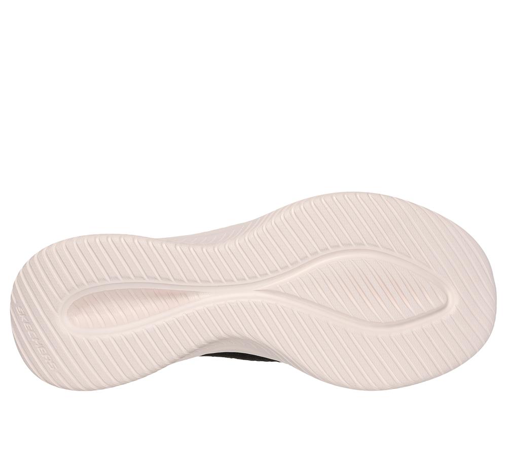 Women Skechers Slip-ins: Ultra Flex 3.0 - Shiny Night Slip On Shoes Black / Rose Gold  USA |  9582-BDYAO