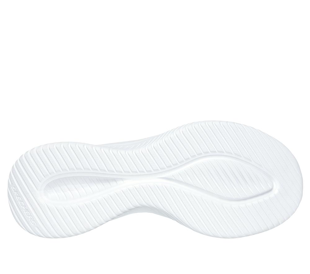 Women Skechers Slip-ins: Ultra Flex 3.0 - Shining Glitz Slip On Shoes White  USA |  9720-DMGXI
