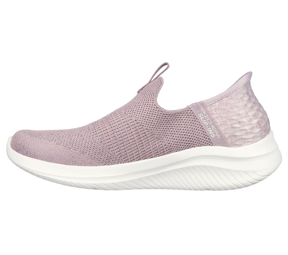 Women Skechers Slip-ins: Ultra Flex 3.0 - Smooth Step Slip On Shoes Mauve Purple  USA |  8671-BCQUG