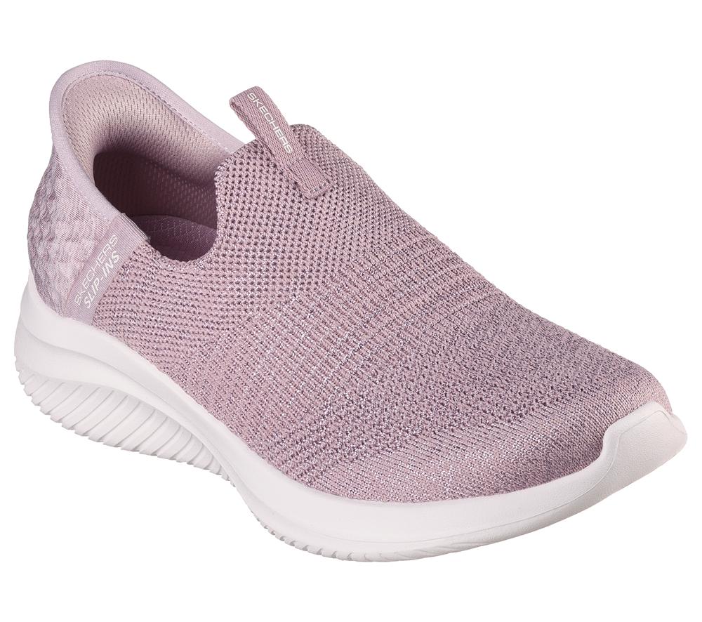 Women Skechers Slip-ins: Ultra Flex 3.0 - Smooth Step Slip On Shoes Mauve Purple  USA |  8671-BCQUG