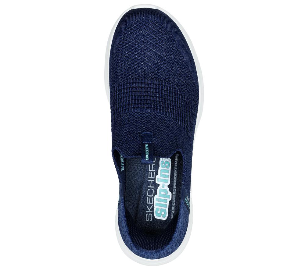 Women Skechers Slip-ins: Ultra Flex 3.0 - Smooth Step Hands Free Slip Ins Navy  USA |  2749-QZITO