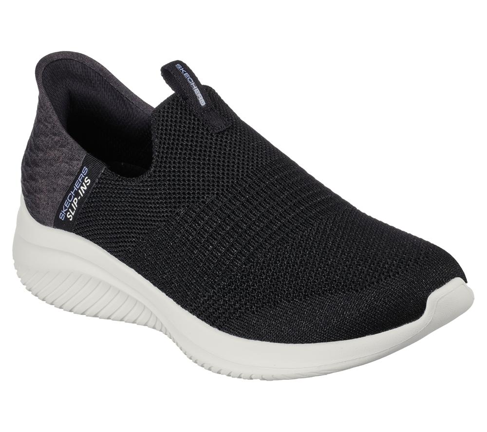 Women Skechers Slip-ins: Ultra Flex 3.0 - Smooth Step Hands Free Slip Ins Black  USA |  3905-MDRVN