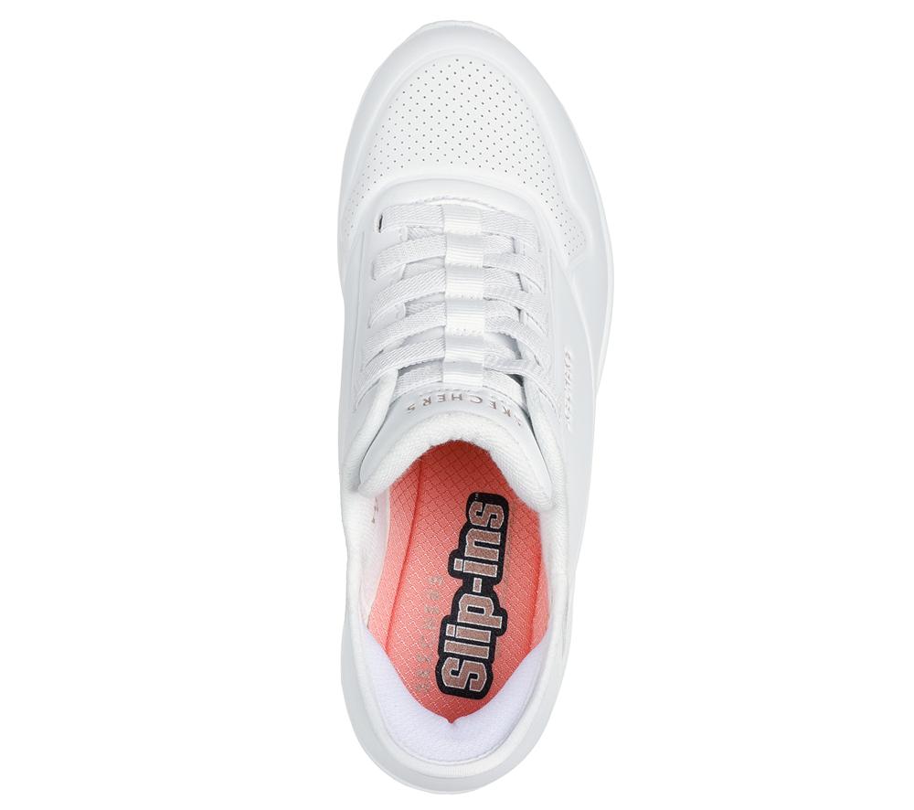 Women Skechers Slip-ins: Uno - Easy Air Wedges White  USA |  2765-IJVWY