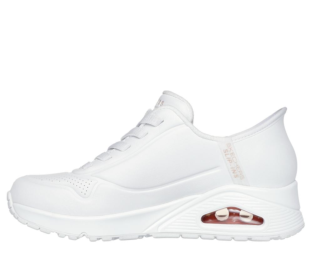 Women Skechers Slip-ins: Uno - Easy Air Wedges White  USA |  2765-IJVWY