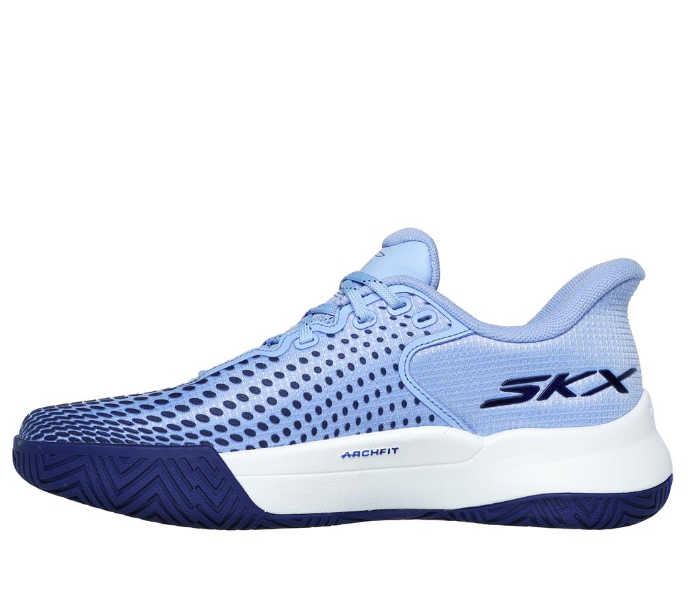 Women Skechers Slip-ins: Viper Court Elite Slip On Shoes Light Blue  USA |  3452-REGAQ