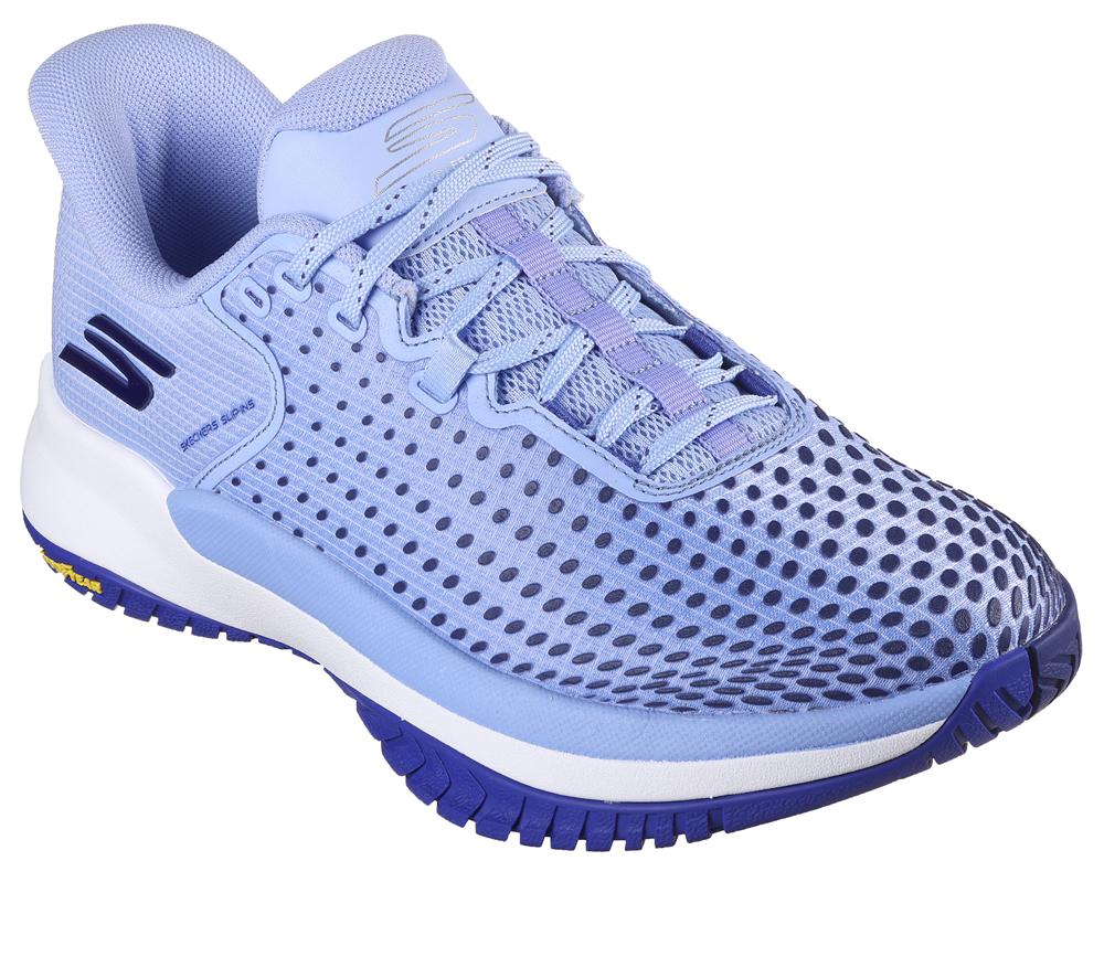 Women Skechers Slip-ins: Viper Court Elite Slip On Shoes Light Blue  USA |  3452-REGAQ