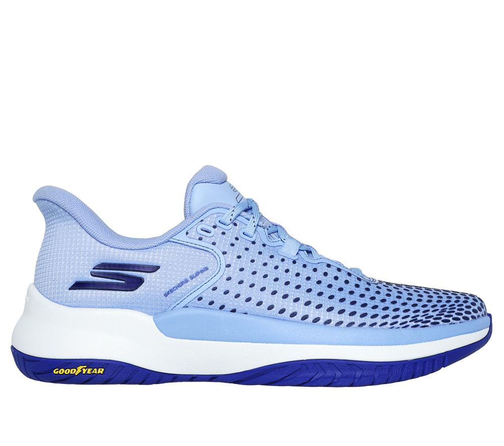 Women Skechers Slip-ins: Viper Court Elite Slip On Shoes Light Blue  USA |  3452-REGAQ