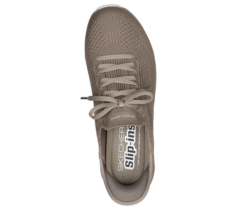 Women Skechers Slip-ins: Virtue - Divinity Hands Free Slip Ins Taupe Brown  USA |  1587-XWLIH