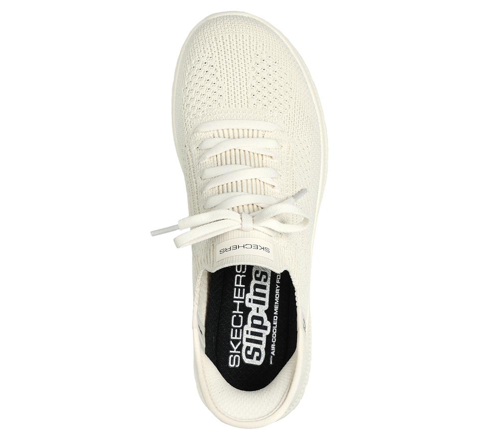 Women Skechers Slip-ins: Virtue - Divinity Hands Free Slip Ins Natural / Black  USA |  4921-ACSZG