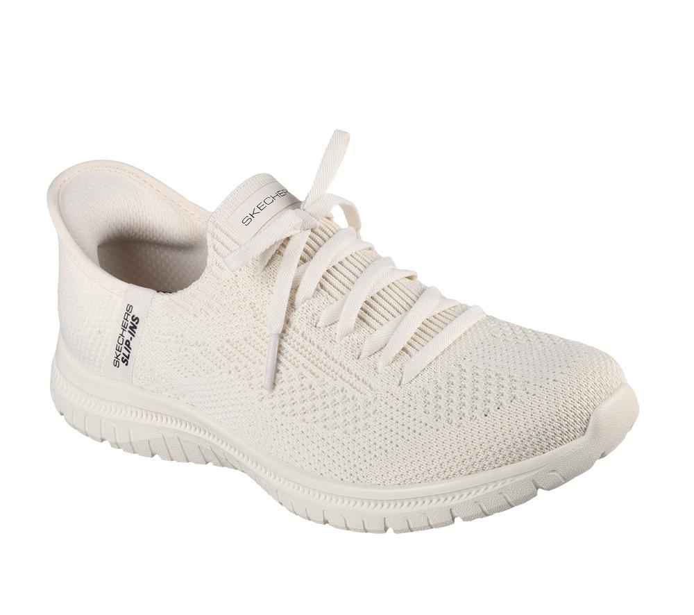 Women Skechers Slip-ins: Virtue - Divinity Hands Free Slip Ins Natural / Black  USA |  4921-ACSZG