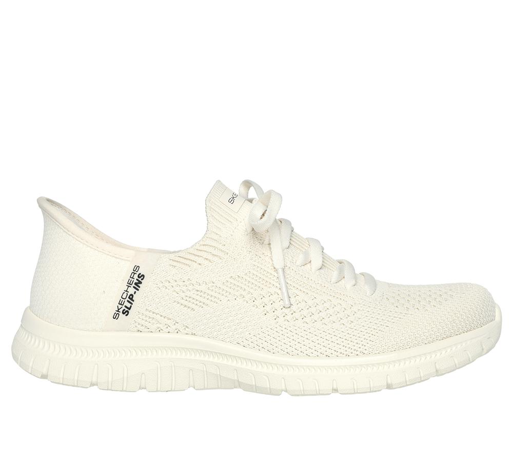 Women Skechers Slip-ins: Virtue - Divinity Hands Free Slip Ins Natural / Black  USA |  4921-ACSZG