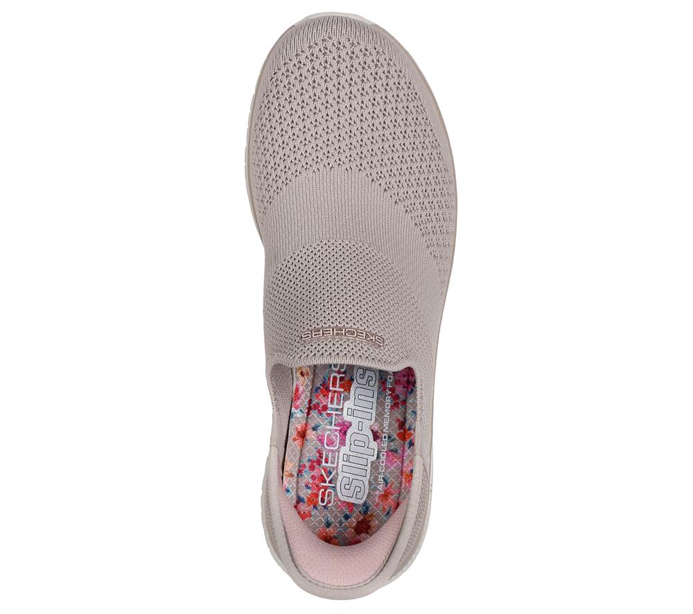 Women Skechers Slip-ins: Virtue - Sleek Hands Free Slip Ins Taupe Brown  USA |  1079-NVIPU