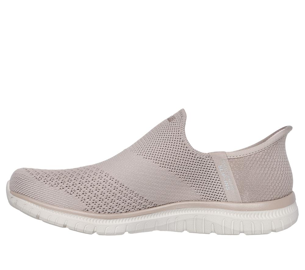 Women Skechers Slip-ins: Virtue - Sleek Hands Free Slip Ins Taupe Brown  USA |  1079-NVIPU