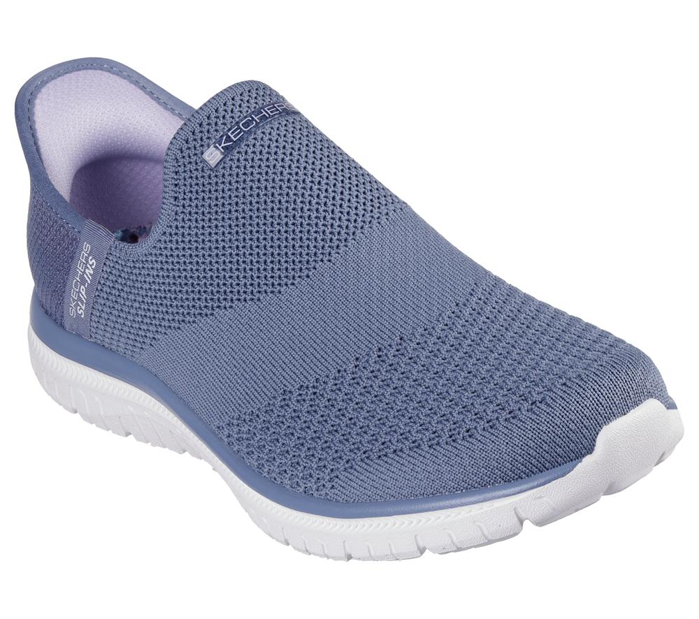 Women Skechers Slip-ins: Virtue - Sleek Hands Free Slip Ins Slate Light Navy Blue  USA |  5798-EIDSL
