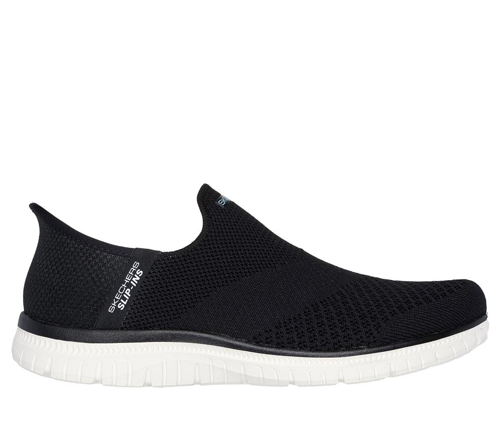 Women Skechers Slip-ins: Virtue - Sleek Hands Free Slip Ins Black / White  USA |  0497-IBTVL