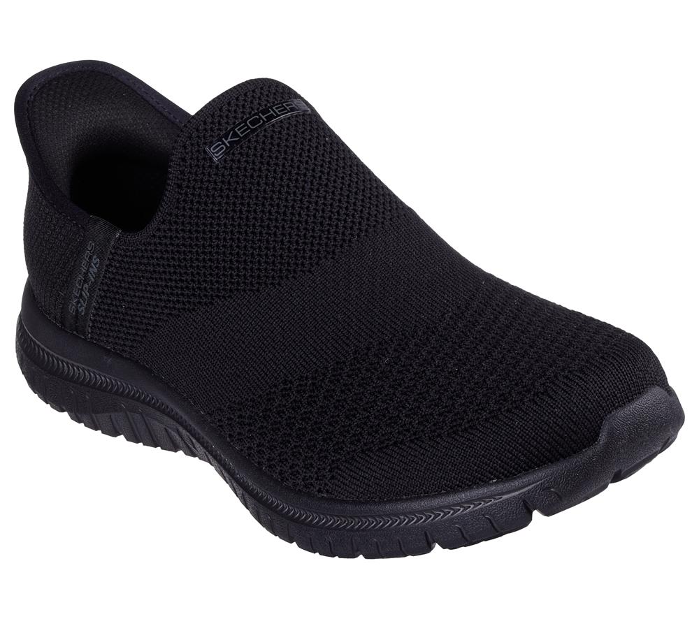 Women Skechers Slip-ins: Virtue - Sleek Hands Free Slip Ins Black  USA |  6852-CHPFJ