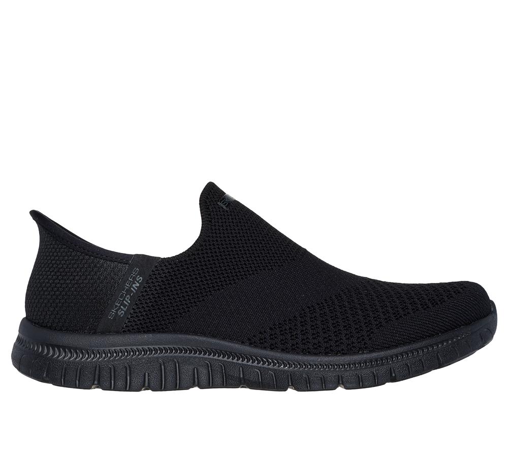 Women Skechers Slip-ins: Virtue - Sleek Hands Free Slip Ins Black  USA |  6852-CHPFJ