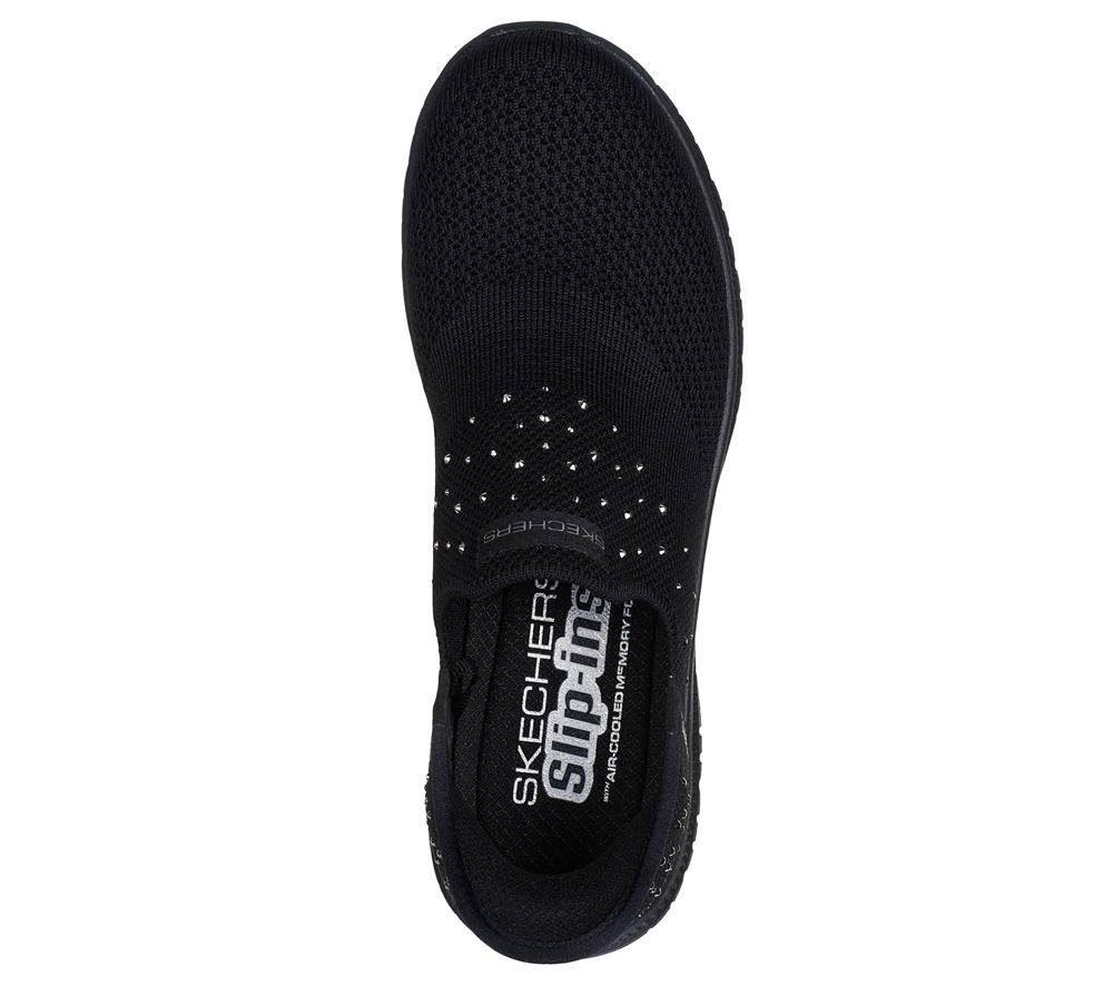 Women Skechers Slip-ins: Virtue - Starlight Hands Free Slip Ins Black  USA |  4832-FAEZK