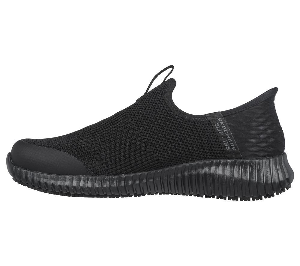 Women Skechers Slip-ins Work: Cessnock - Gwynedd Work Shoes Black  USA |  7139-ILJRX