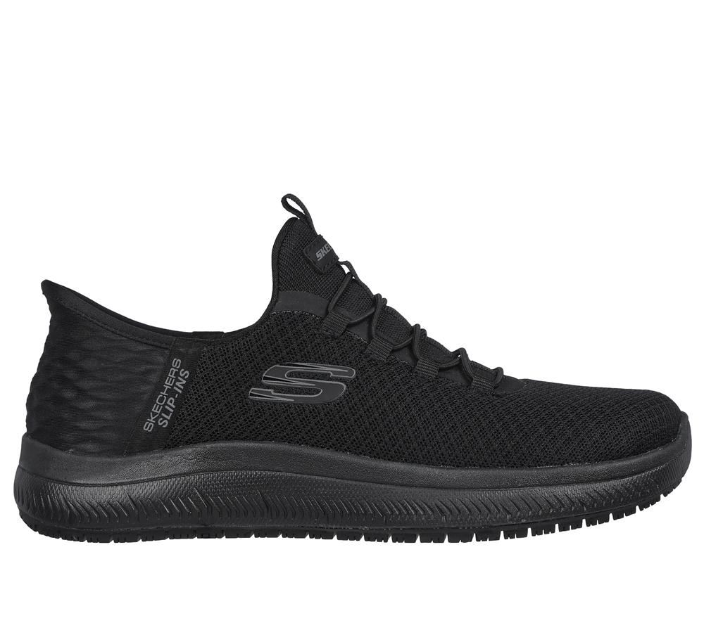 Women Skechers Slip-ins Work: Summits SR - Enslee Hands Free Slip Ins Black  USA |  0257-LVPTH
