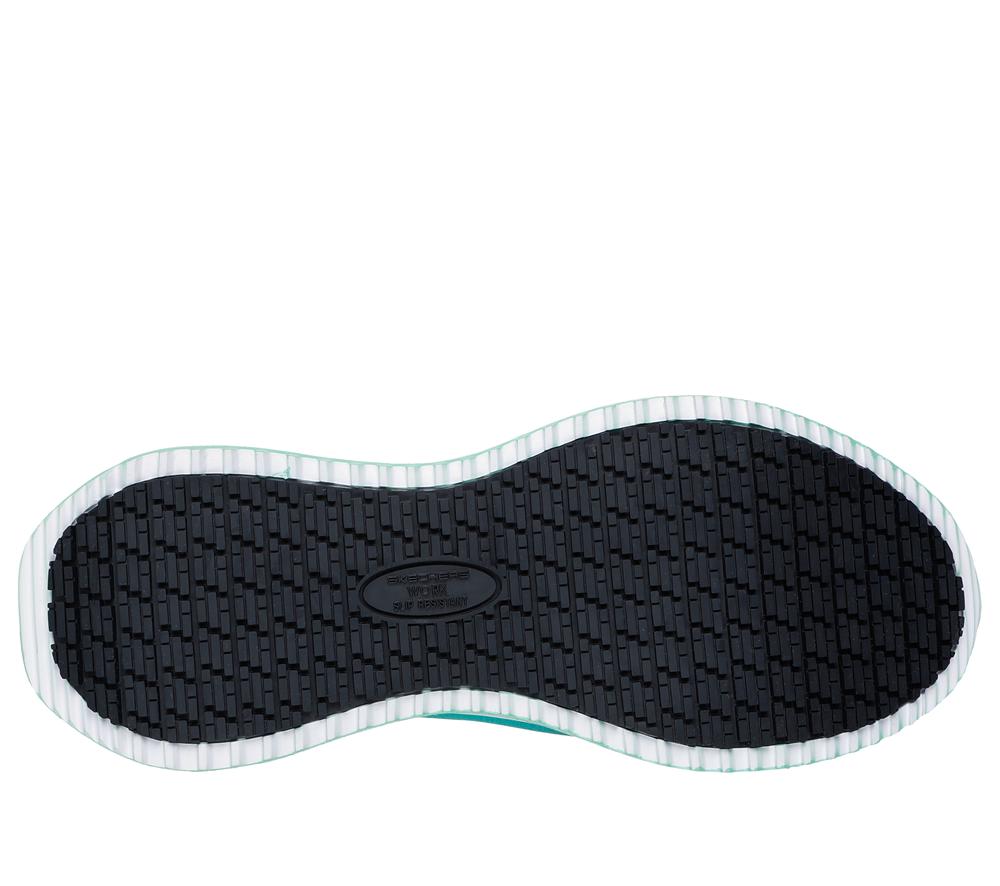 Women Skechers Slip-ins Work: Tilido - Ombray Hands Free Slip Ins Black / Teal  USA |  2495-XWBCV