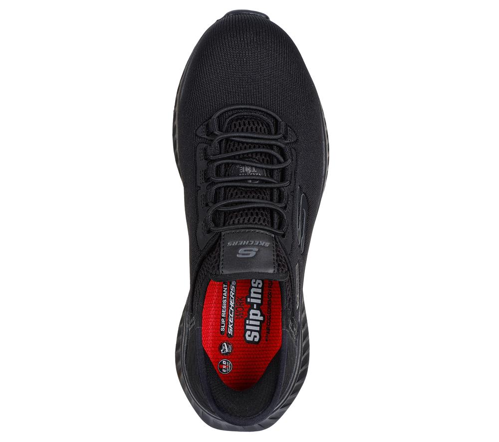 Women Skechers Slip-ins Work: Tilido - Ombray Hands Free Slip Ins Black  USA |  8245-LDFUI