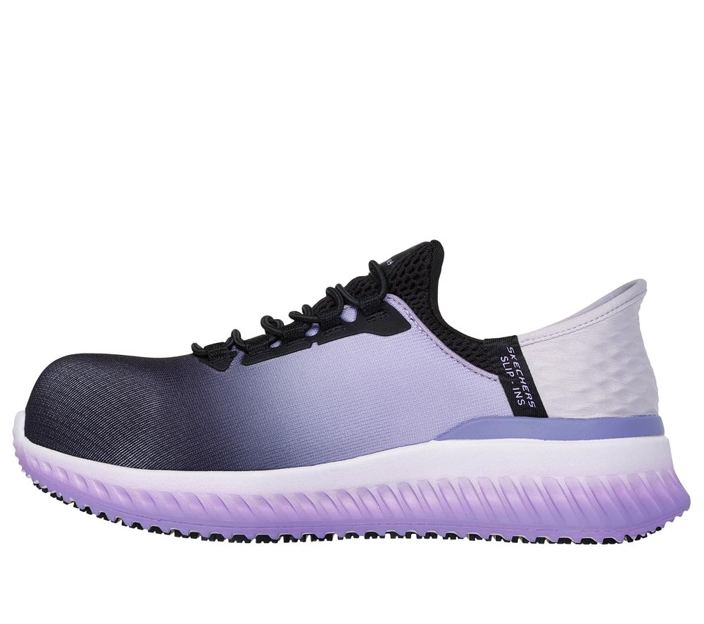 Women Skechers Slip-ins Work: Tilido - Ombray Sneakers Black / Purple  USA |  1930-PMDBO