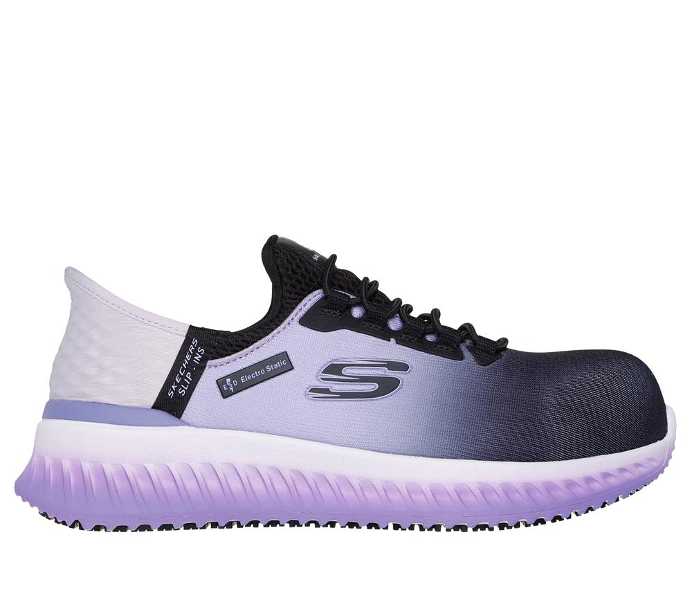 Women Skechers Slip-ins Work: Tilido - Ombray Sneakers Black / Purple  USA |  1930-PMDBO