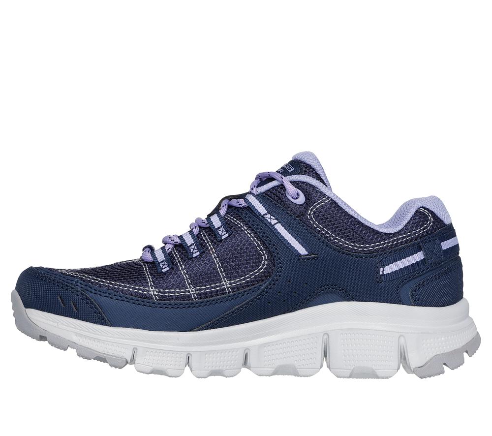 Women Skechers Summits AT - Artists Bluff Lace Up Shoes Navy / Purple  USA |  3071-GFPED