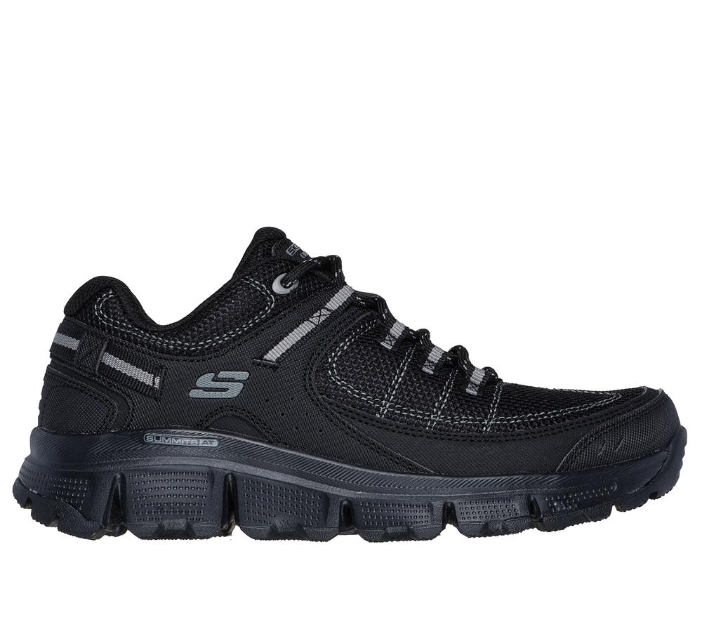 Women Skechers Summits AT - Artists Bluff Lace Up Shoes Black  USA |  1723-EQHIY