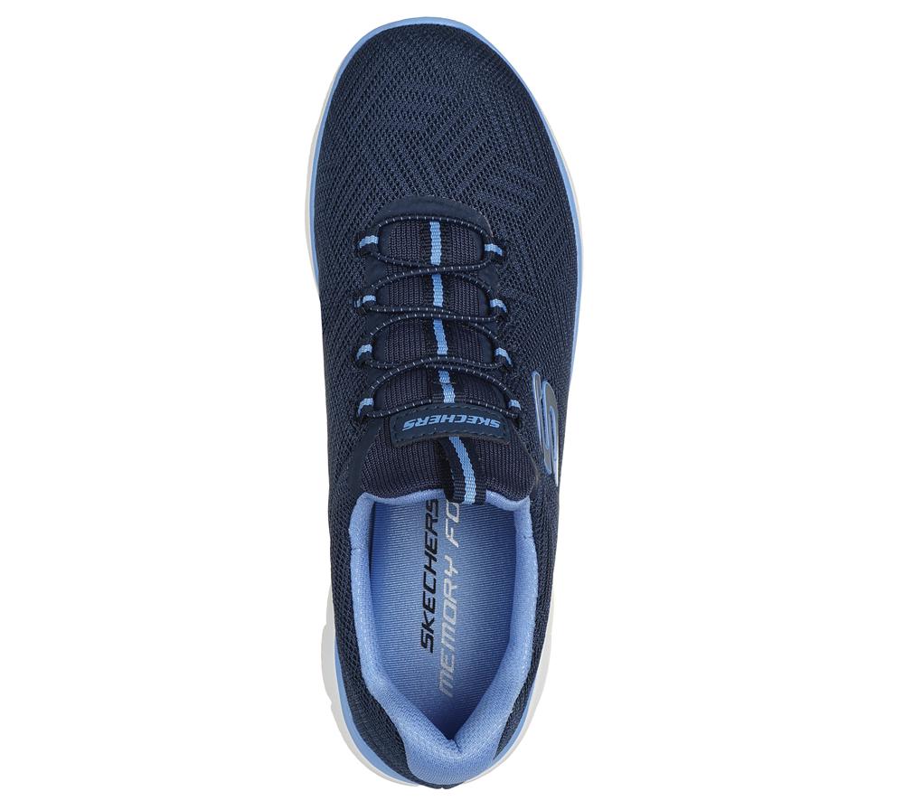 Women Skechers Summits - Artistry Chic Slip On Shoes Navy / Blue  USA |  7825-FEJXO