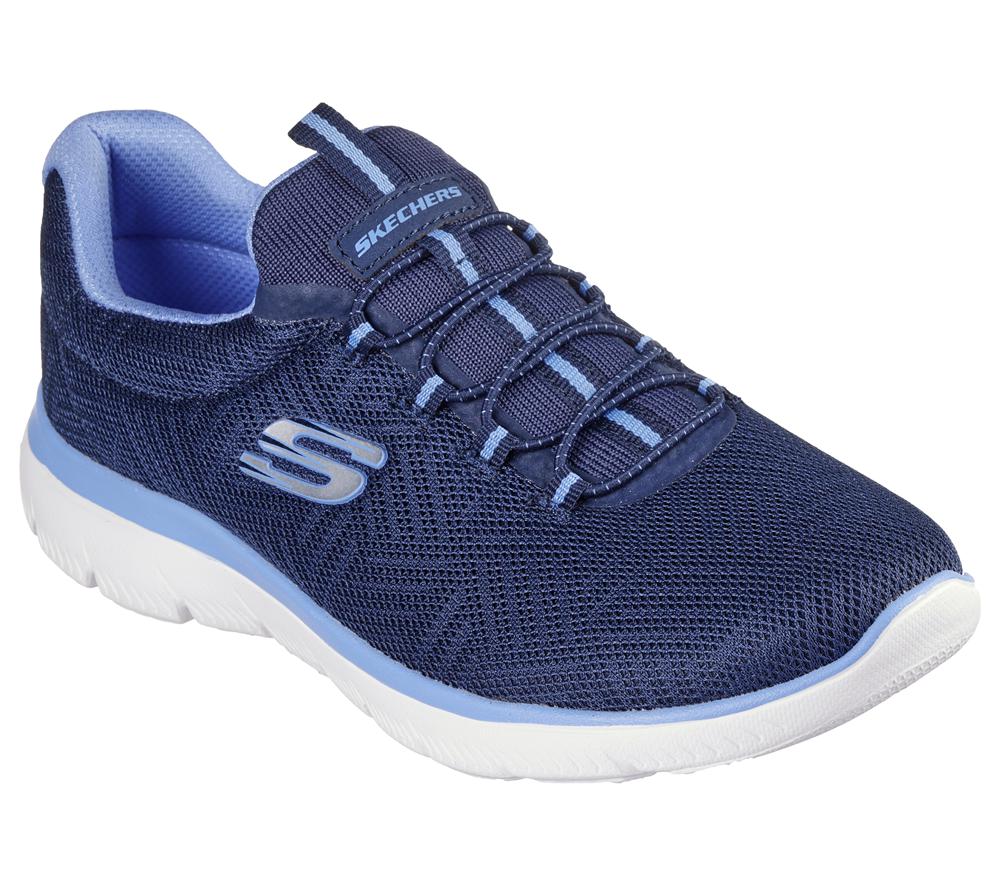 Women Skechers Summits - Artistry Chic Slip On Shoes Navy / Blue  USA |  7825-FEJXO