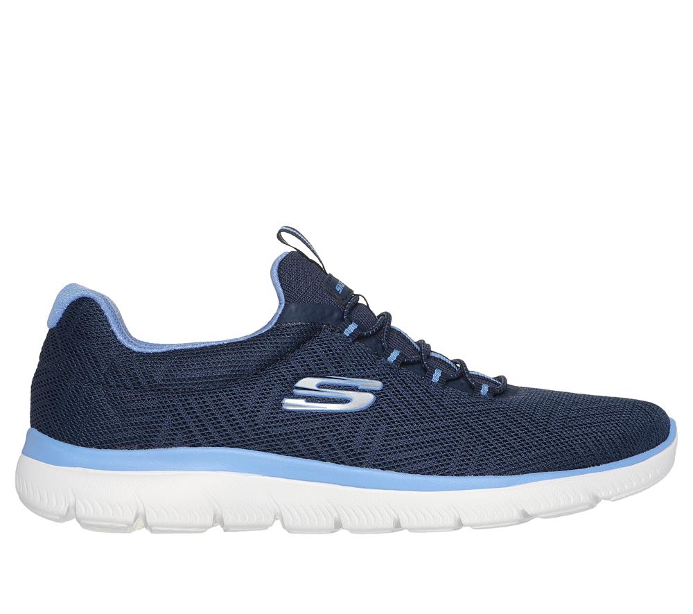 Women Skechers Summits - Artistry Chic Slip On Shoes Navy / Blue  USA |  7825-FEJXO