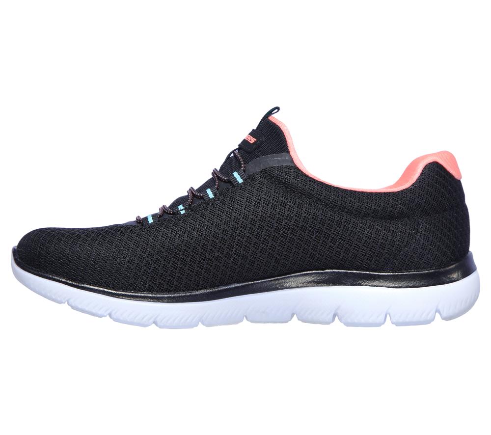 Women Skechers Summits Sneakers Black / Pink  USA |  9508-WVAOY
