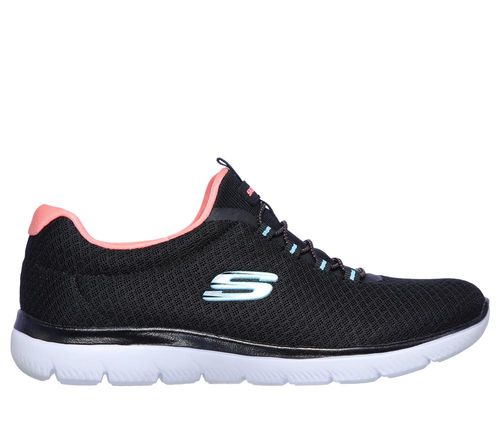 Women Skechers Summits Sneakers Black / Pink  USA |  9508-WVAOY