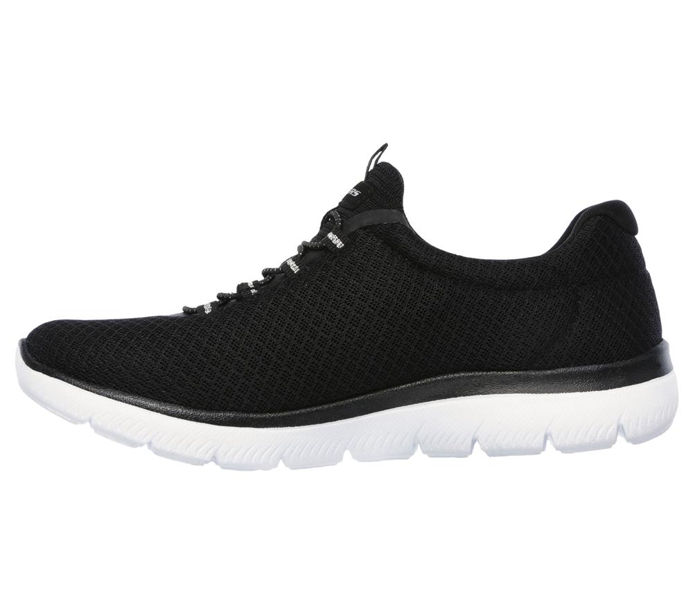 Women Skechers Summits Sneakers Black / White  USA |  4397-BREZN