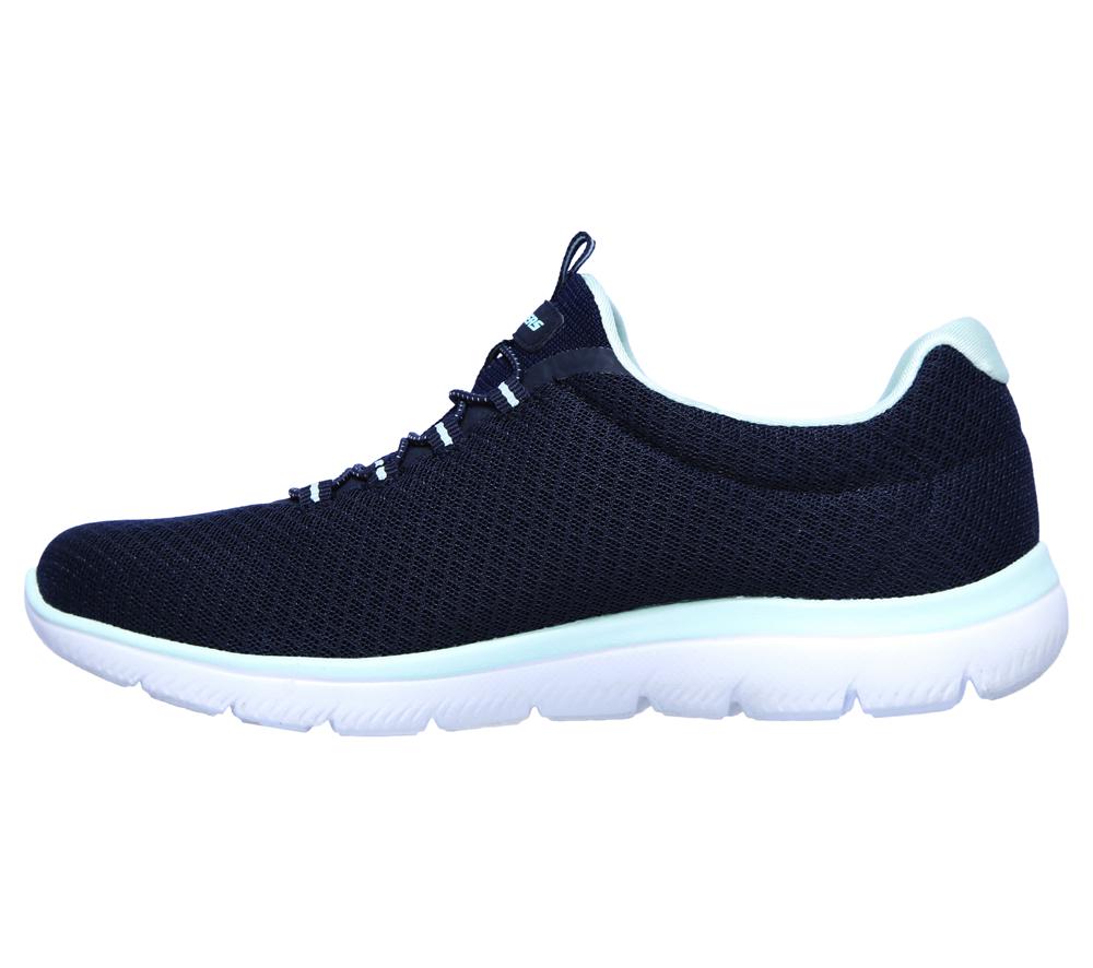 Women Skechers Summits Sneakers Navy / Aqua  USA |  3470-HJKPG