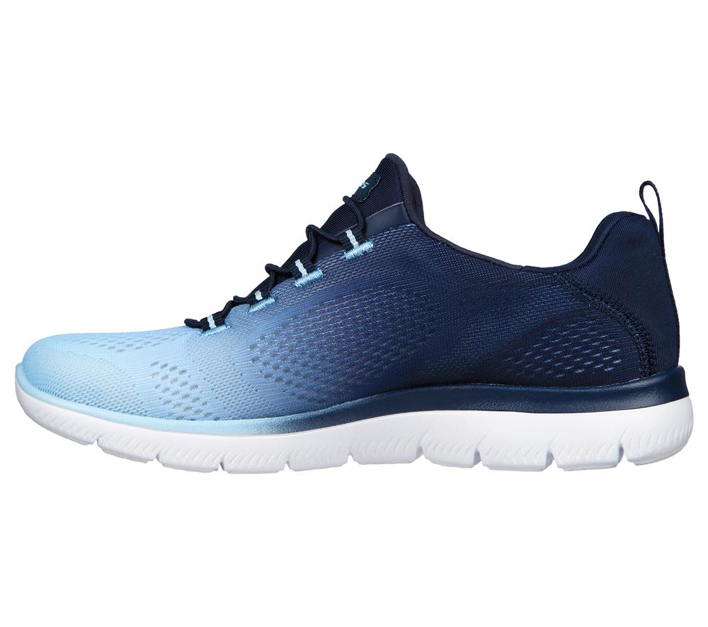 Women Skechers Summits - Bright Charmer Slip On Shoes Navy  USA |  6254-FBCZO