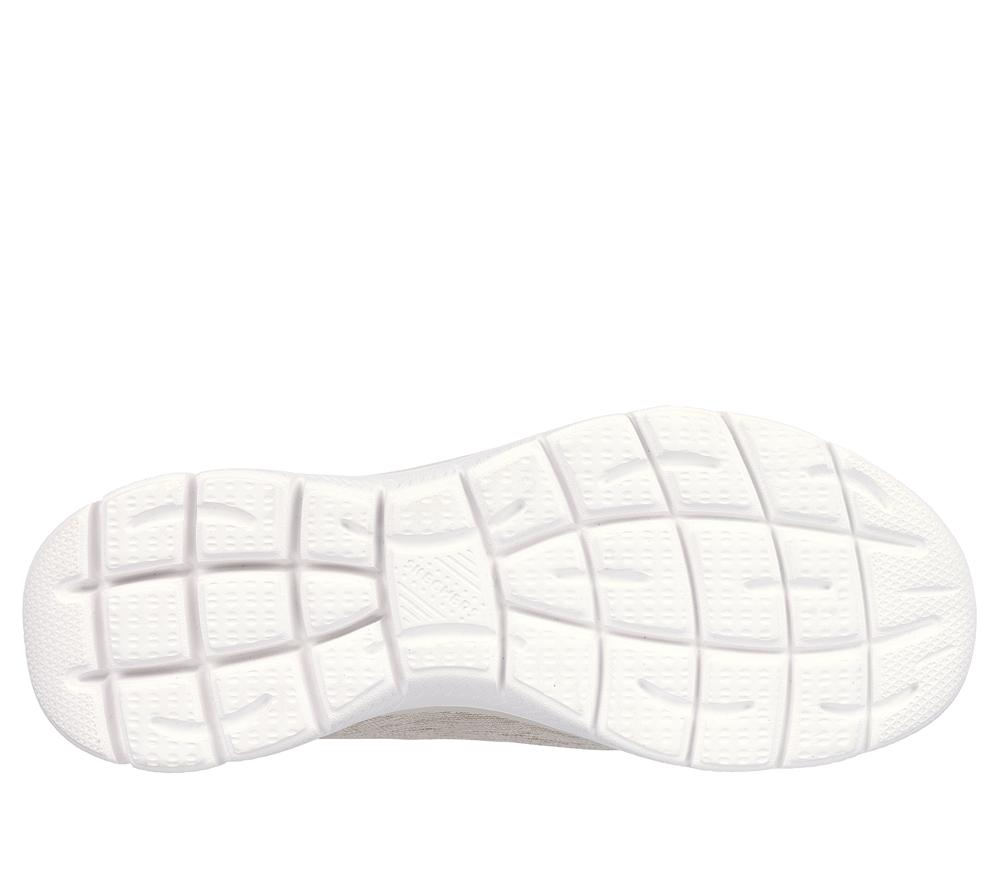 Women Skechers Summits - Fun Flair Sneakers Taupe / Pink  USA |  0152-PBFDT
