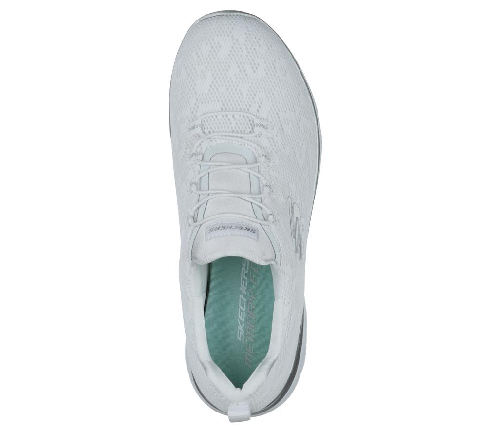 Women Skechers Summits - Leopard Spot Sneakers White / Silver  USA |  0981-SWDAC