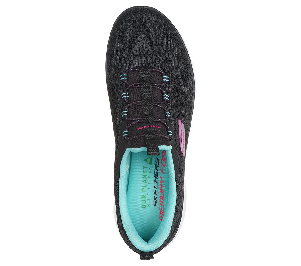 Women Skechers Summits - New Nature Slip On Shoes Black / Multicolor  USA |  9721-PUDJN