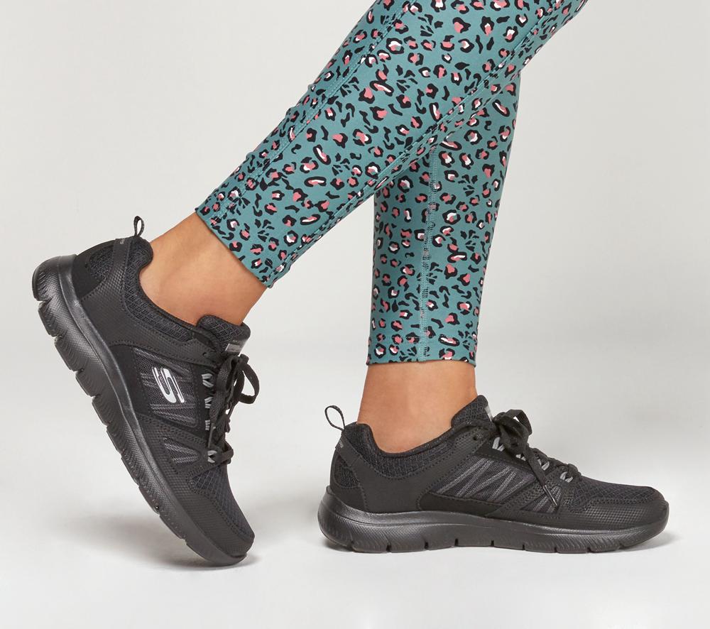 Women Skechers Summits - New World Sneakers Black  USA |  1037-RJIZD