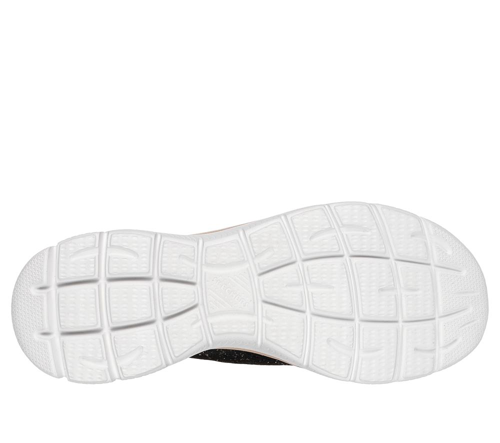 Women Skechers Summits - Pixi Sneakers Black / Rose Gold  USA |  5396-VRSBE
