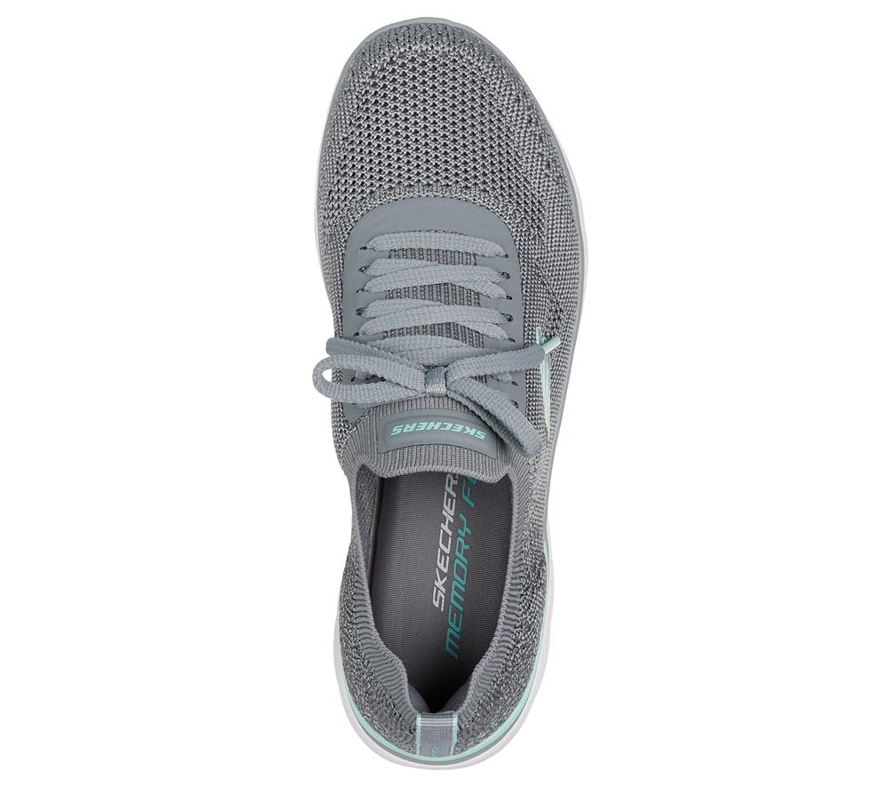 Women Skechers Summits - Sneak Peek Slip On Shoes Grey / Multicolor  USA |  2769-SWDKG