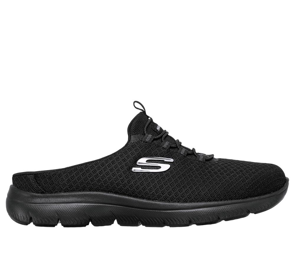 Women Skechers Summits - Swift Step Sneakers Black  USA |  8450-MJDOT