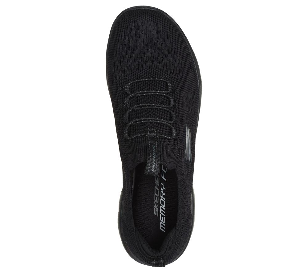 Women Skechers Summits - Top Player Slip On Shoes Black  USA |  6087-SEWMT