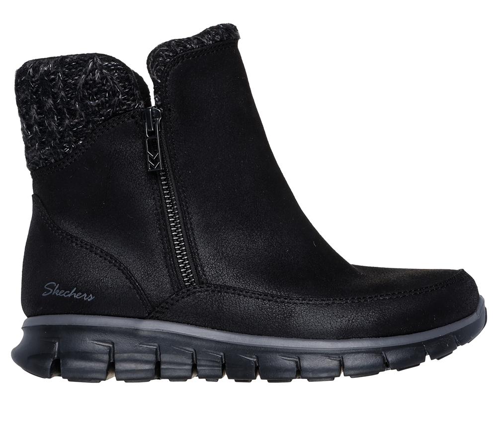 Women Skechers Synergy - Lovely Collab Slip On Shoes Black  USA |  0397-VDOCQ